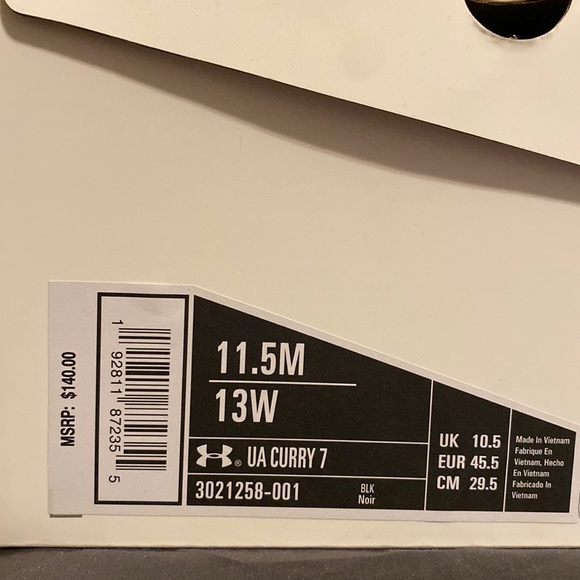UA Curry 7 Mens Basketball Shoe Size 11.5 - Picture 4 of 4